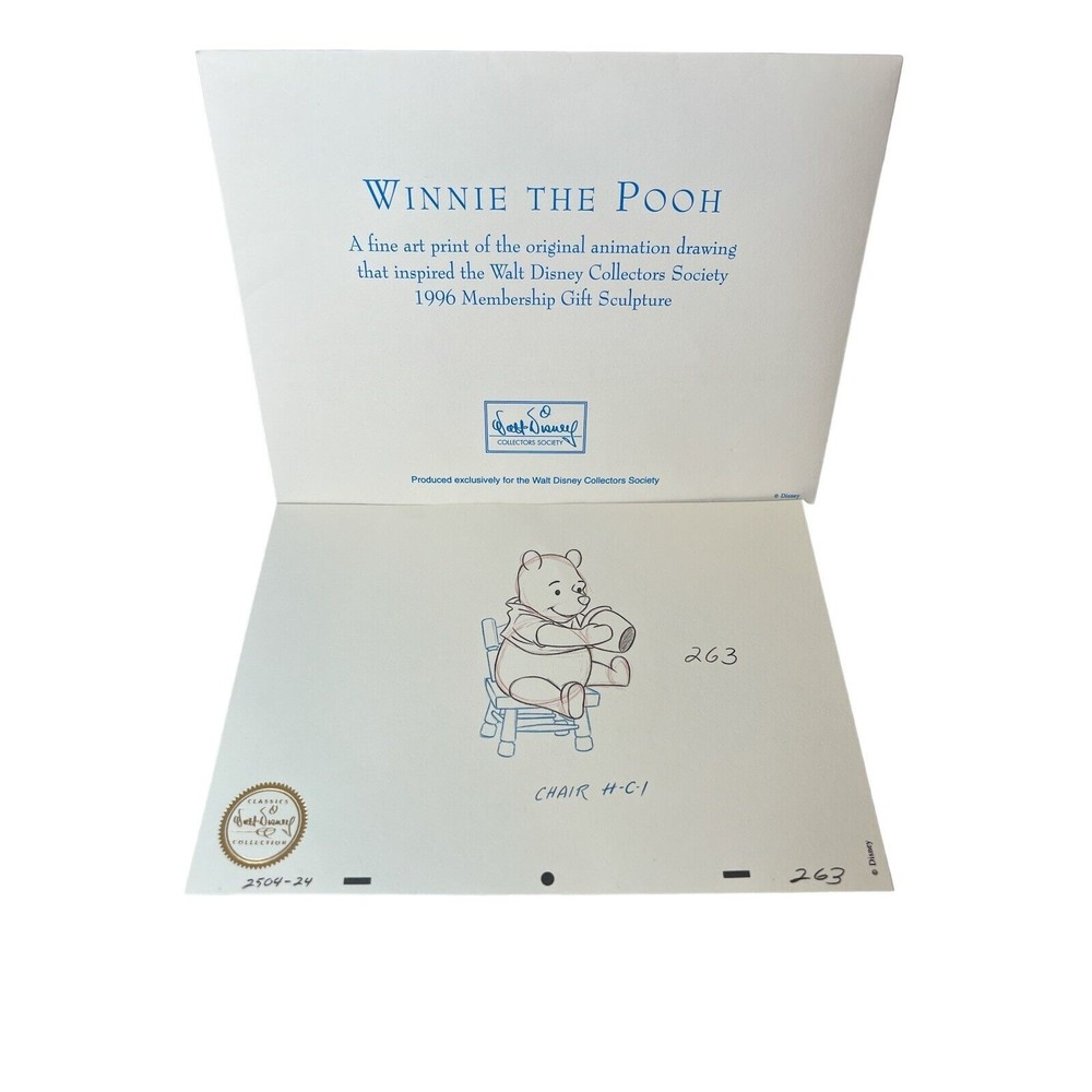 Walt Disney Classics Collection Winnie The Pooh 1996 5”x7”‎ postcard Print